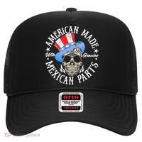 American Made With Genuine Mexican Parts Skull Hat thumb 0