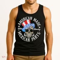 American Made With Genuine Mexican Parts Skull Tank Top thumb 3