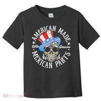 American Made With Genuine Mexican Parts Skull Toddler T-Shirt thumb 0