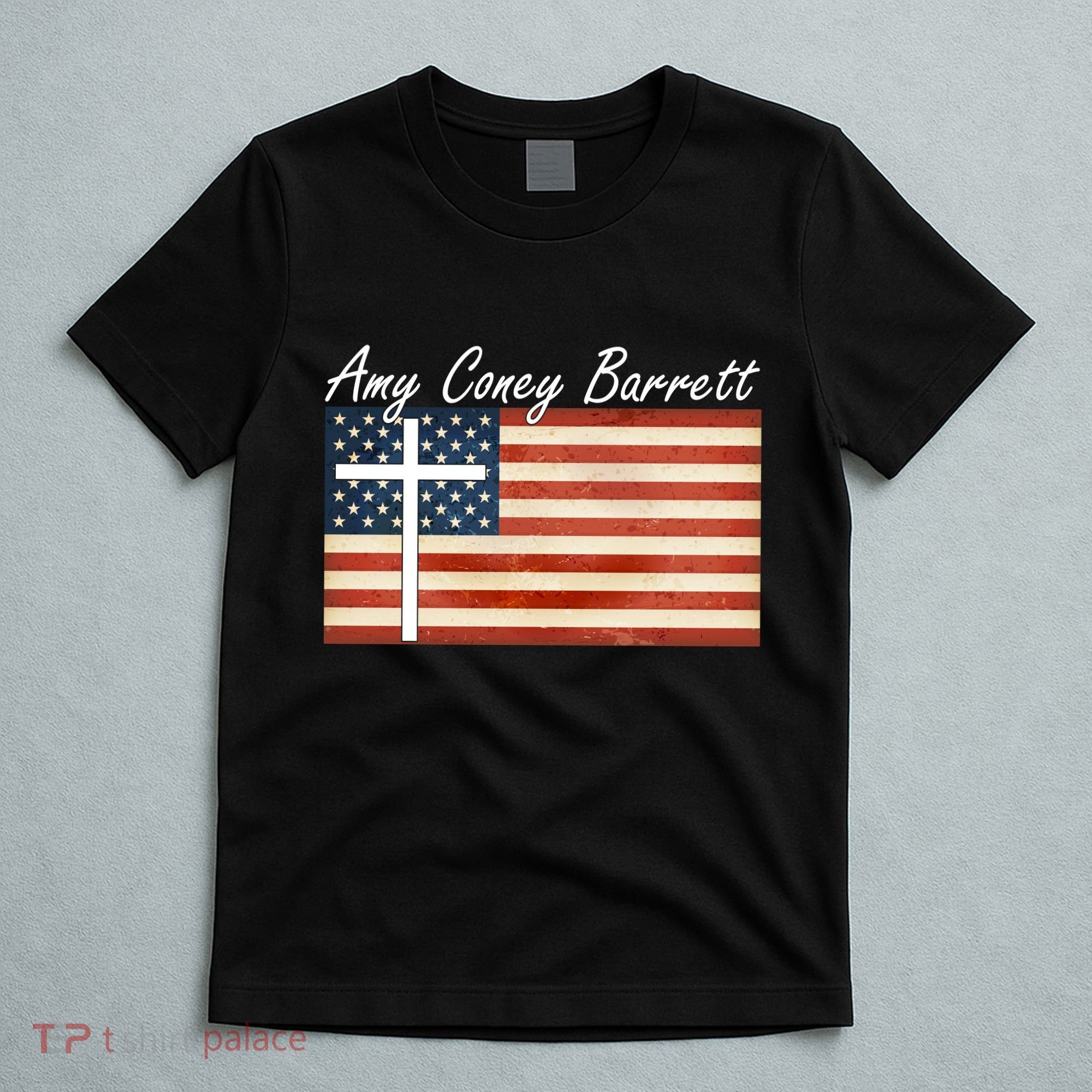 Amy Coney Barrett Christian Vintage US Flag T-Shirt
