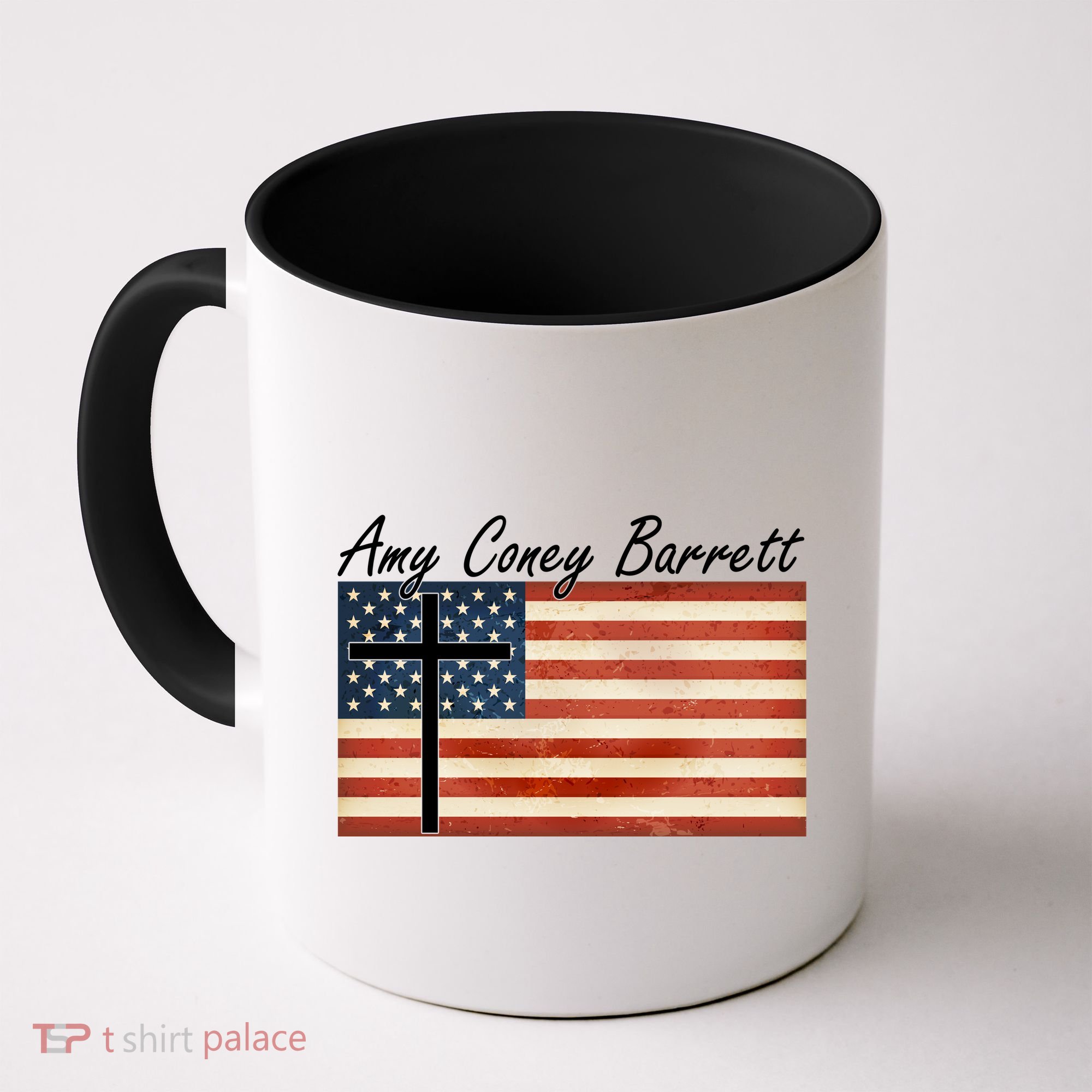 Amy Coney Barrett Christian Vintage US Flag Coffee Mug