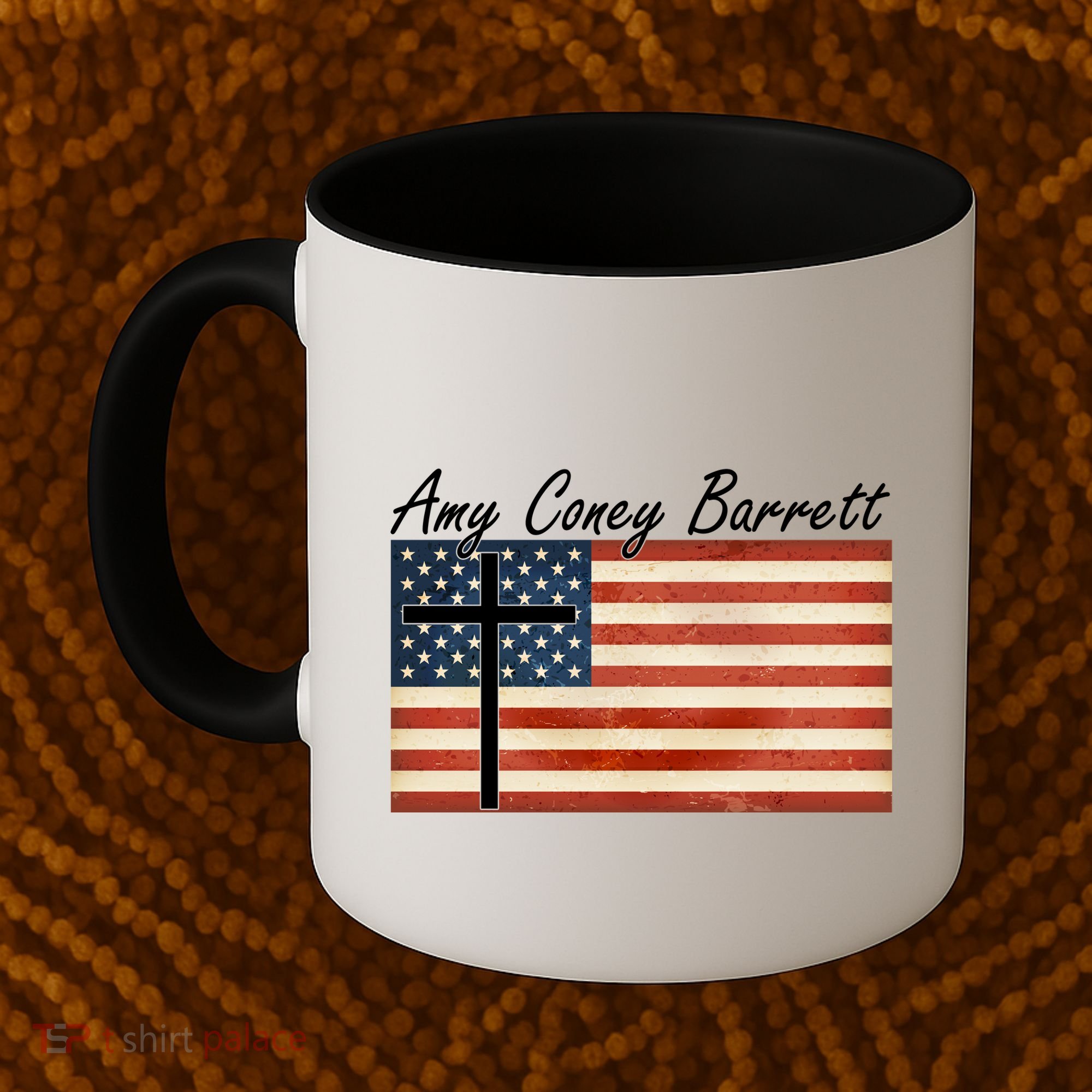 Amy Coney Barrett Christian Vintage US Flag Coffee Mug