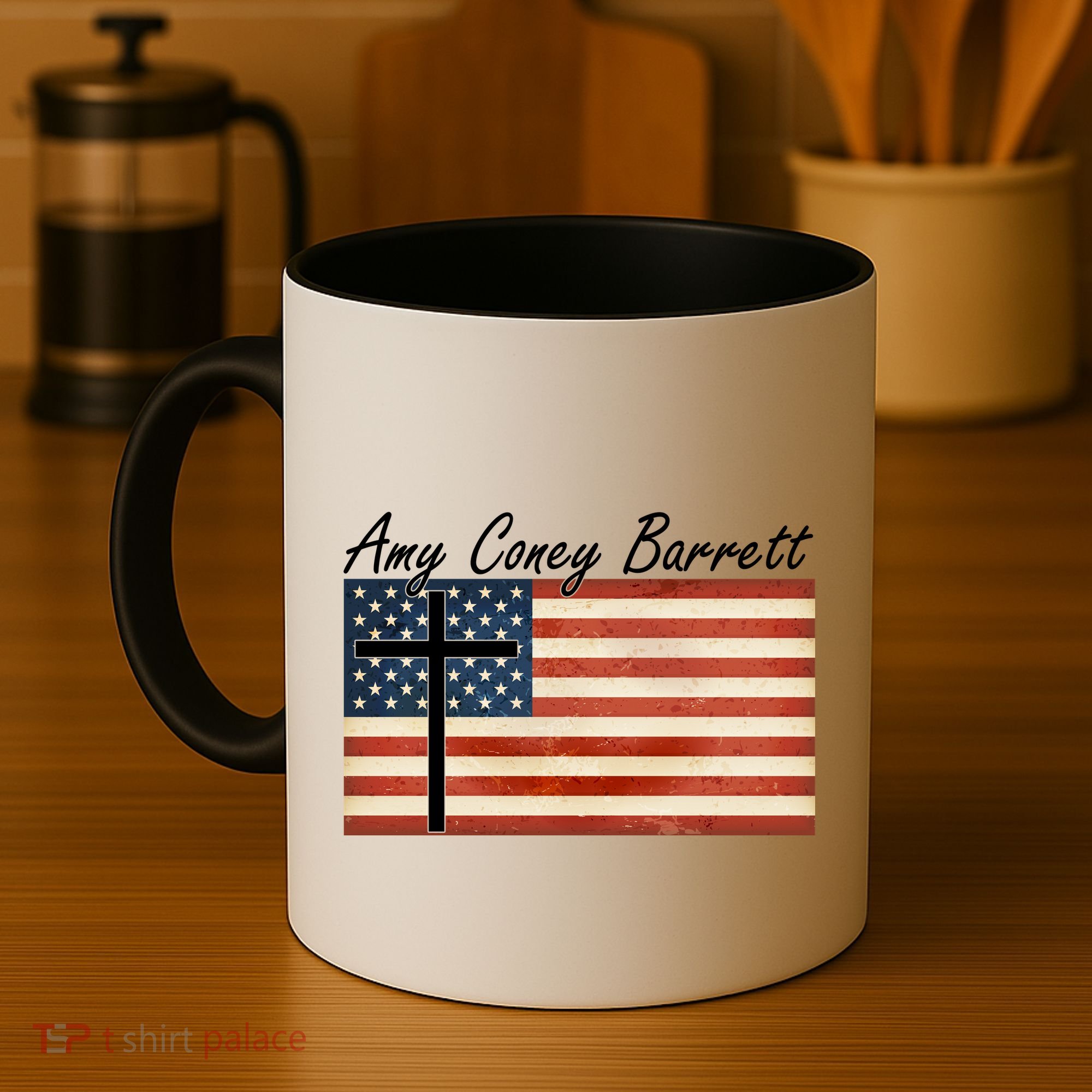 Amy Coney Barrett Christian Vintage US Flag Coffee Mug