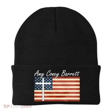 Amy Coney Barrett Christian Vintage US Flag Beanie