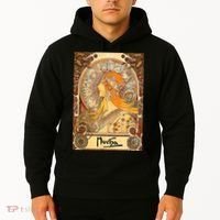 Alphonse Mucha Zodiac Art Nouveau Hoodie thumb 2