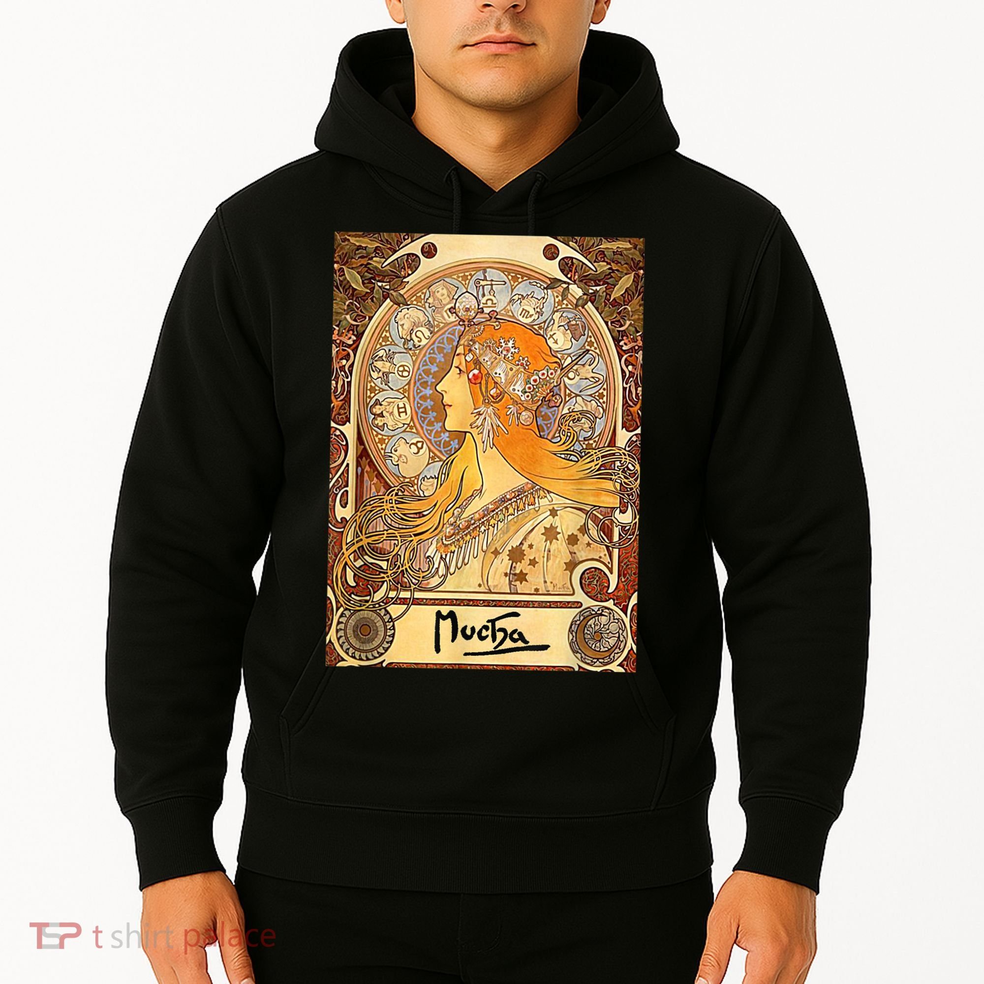 Alphonse Mucha Zodiac Art Nouveau Hoodie