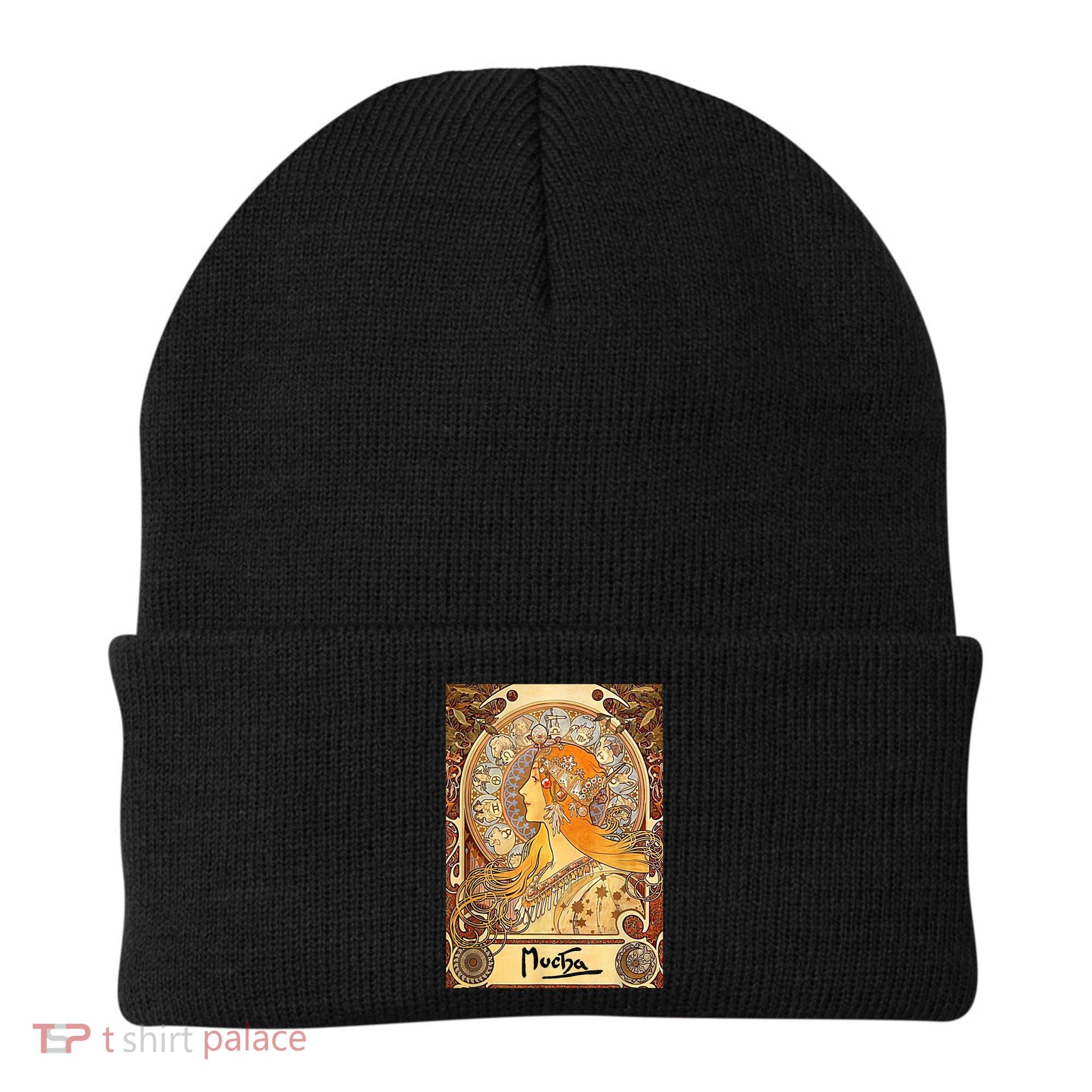 Alphonse Mucha Zodiac Art Nouveau Beanie