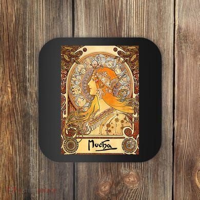 Alphonse Mucha Zodiac Art Nouveau Coaster