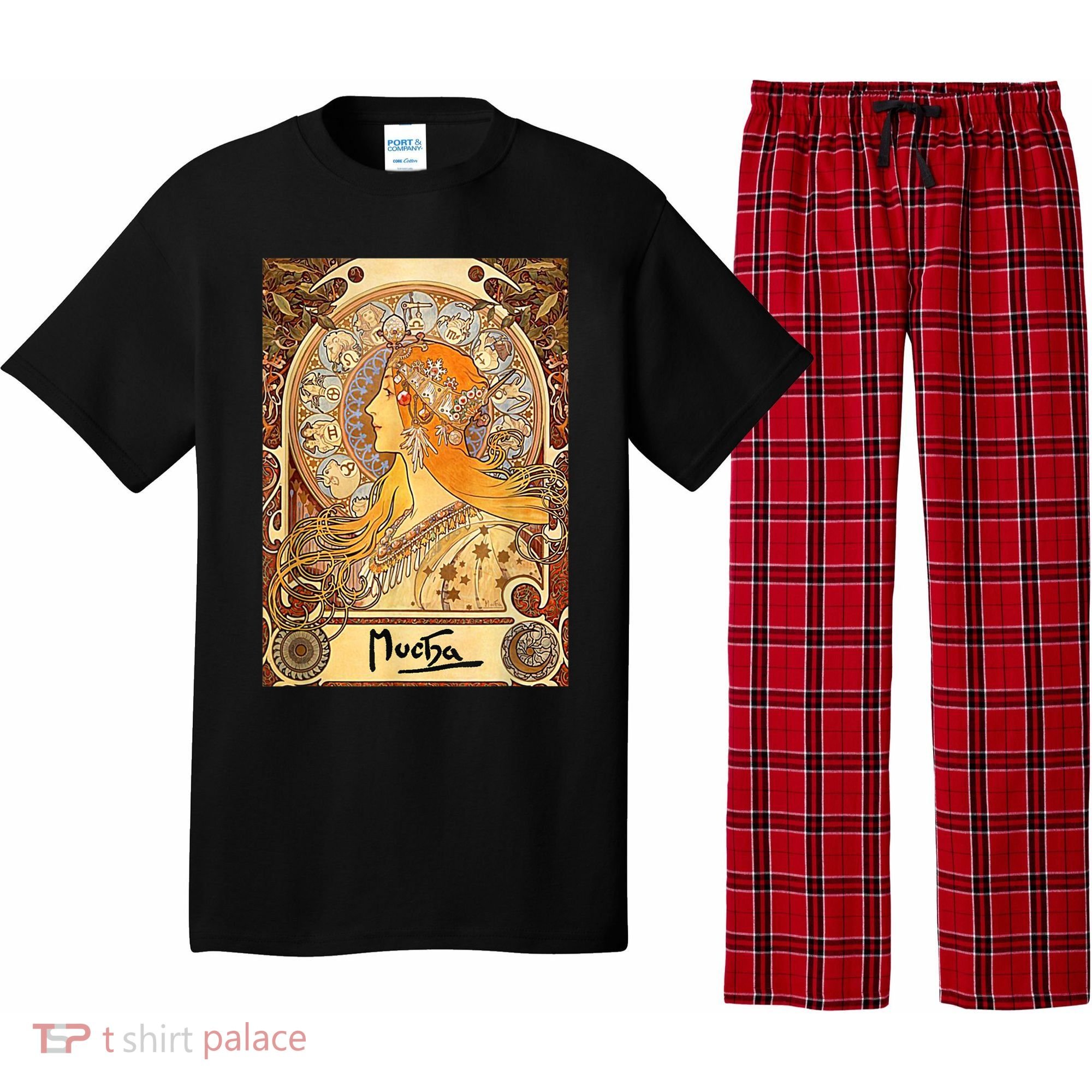 Alphonse Mucha Zodiac Art Nouveau Pajama Set