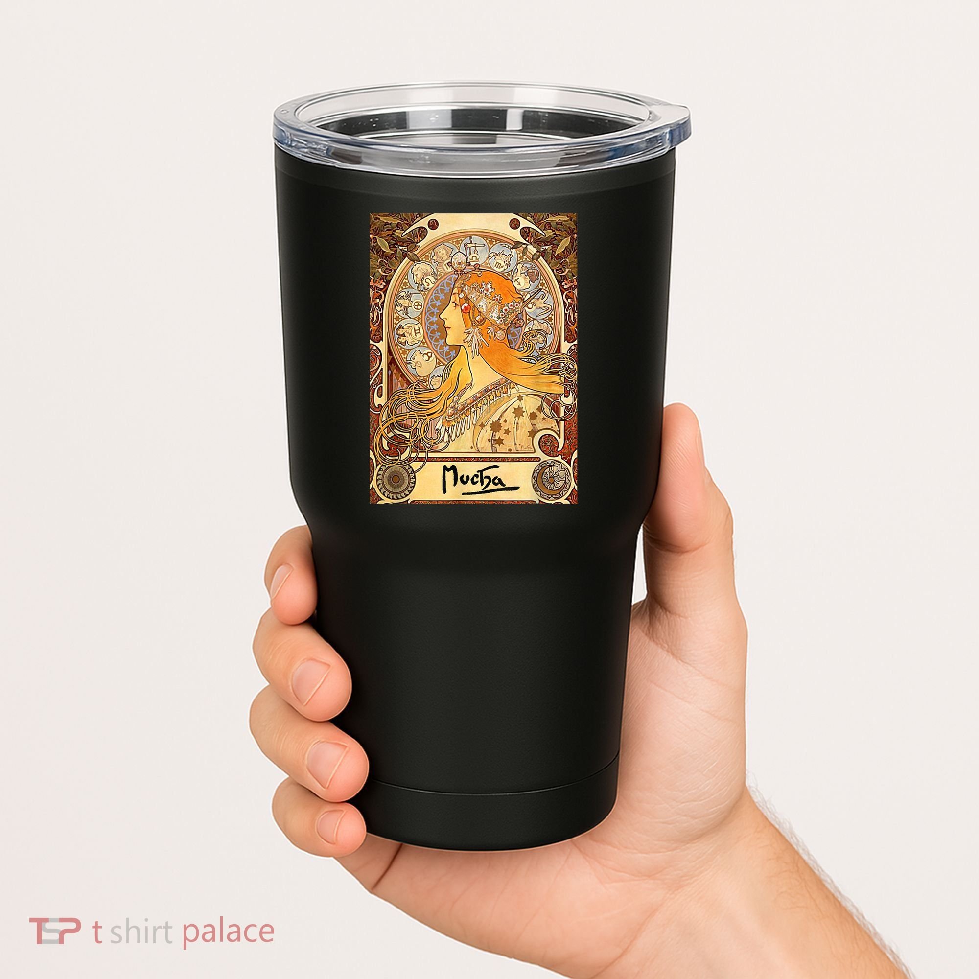 Alphonse Mucha Zodiac Art Nouveau Tumbler