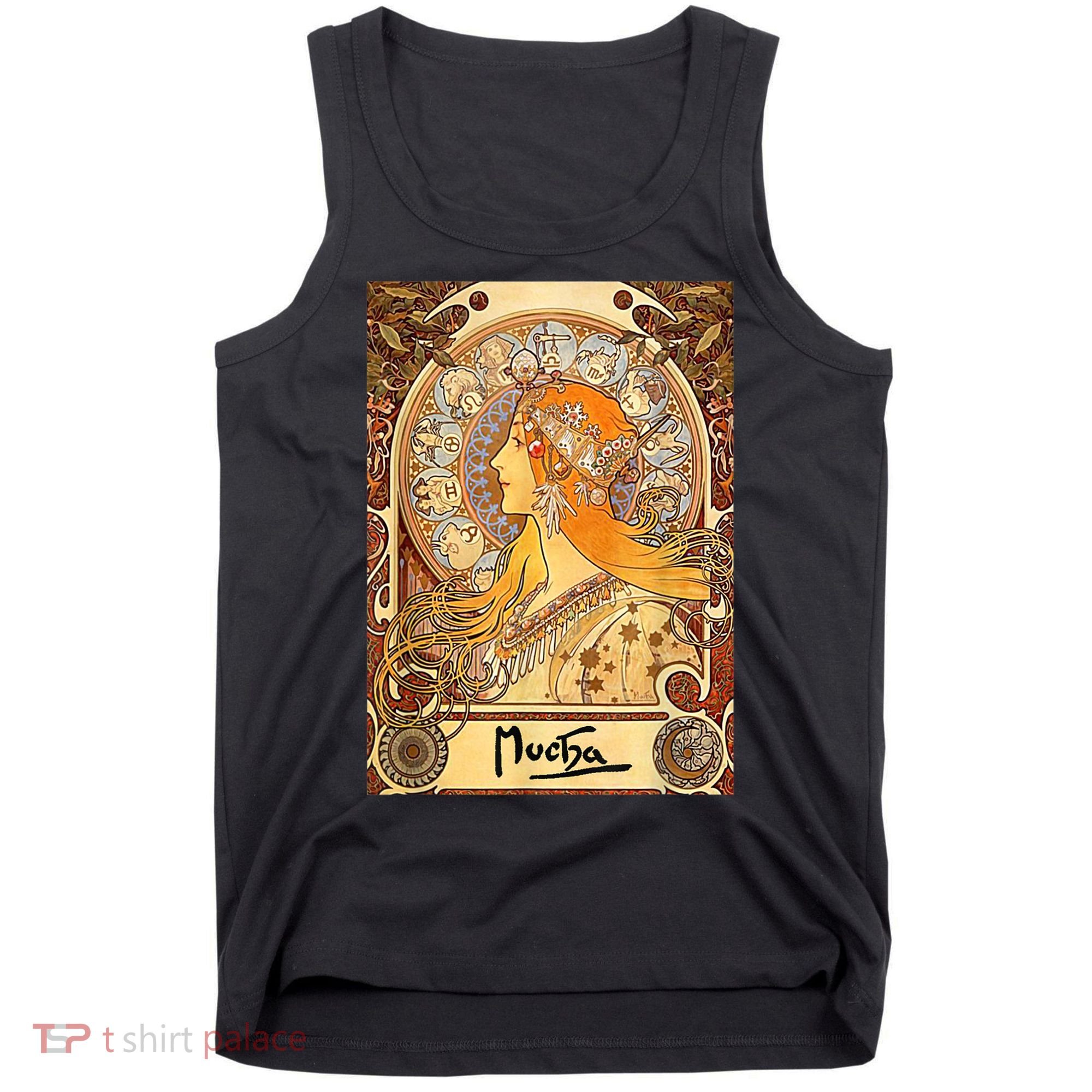 Alphonse Mucha Zodiac Art Nouveau Tank Top