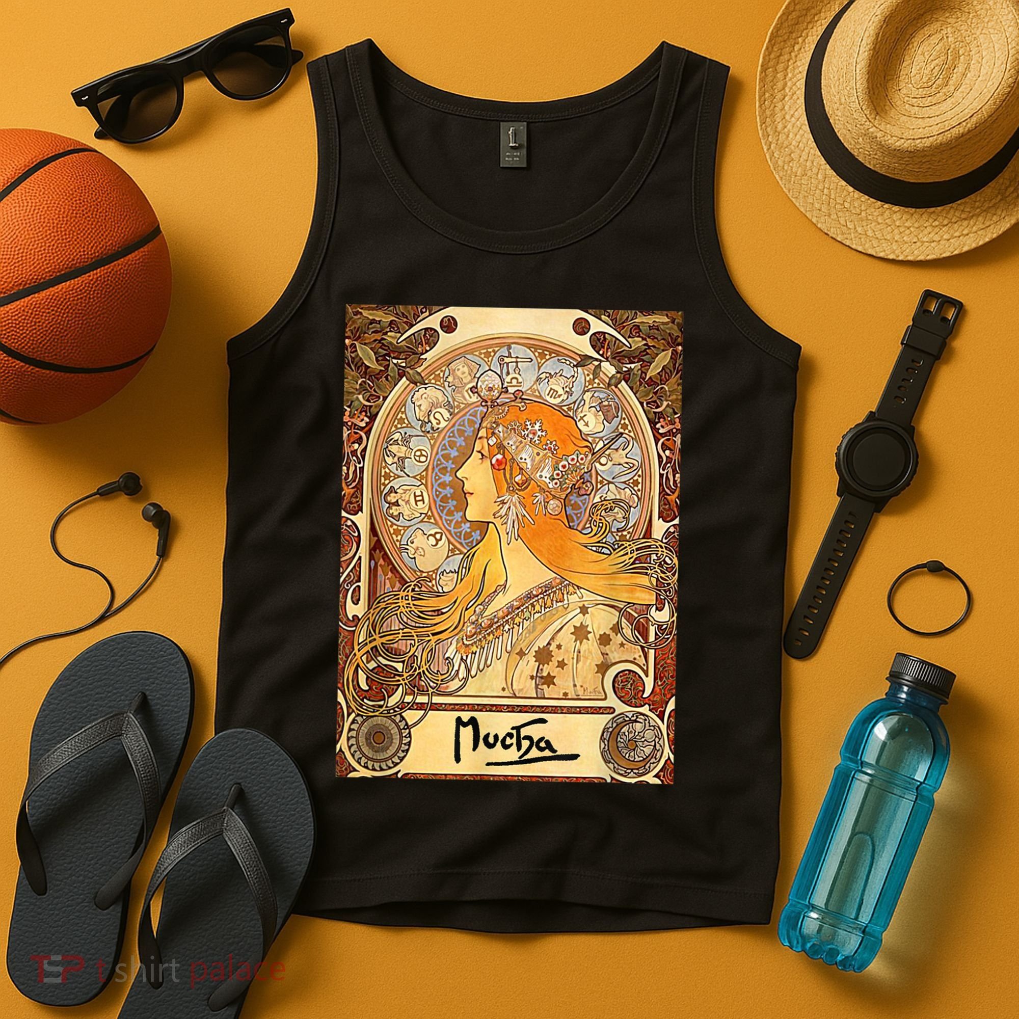 Alphonse Mucha Zodiac Art Nouveau Tank Top