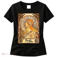 Alphonse Mucha Zodiac Art Nouveau Women's T-Shirt thumb 0