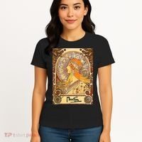 Alphonse Mucha Zodiac Art Nouveau Women's T-Shirt thumb 4
