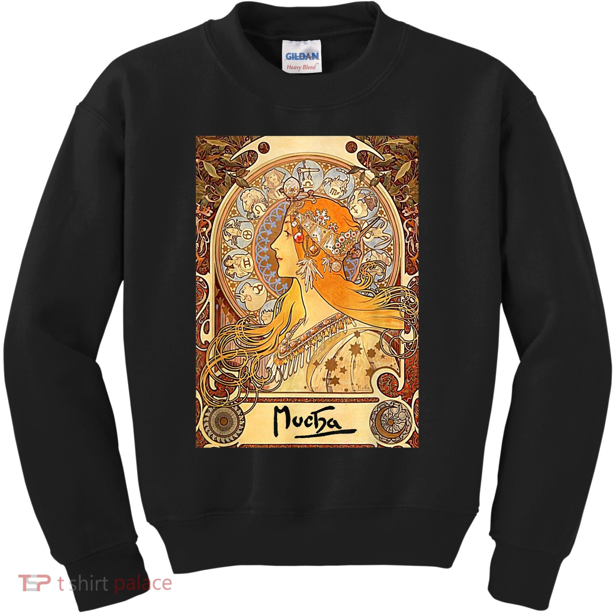 Alphonse Mucha Zodiac Art Nouveau Kids Sweatshirt