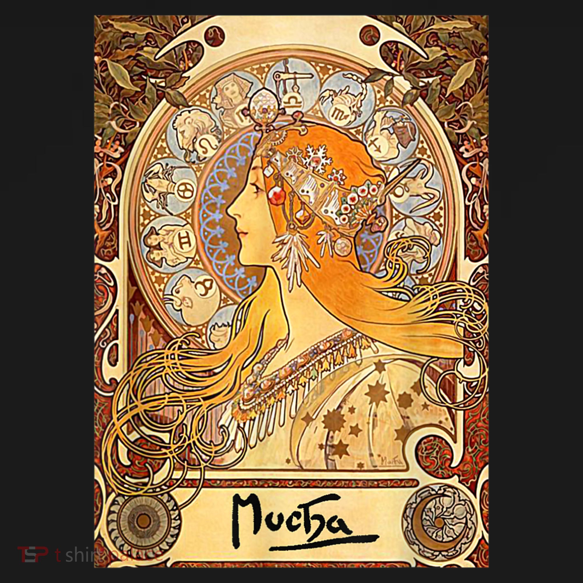 Alphonse Mucha Zodiac Art Nouveau Kids Hoodie