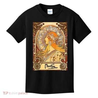 Alphonse Mucha Zodiac Art Nouveau Kids T-Shirt
