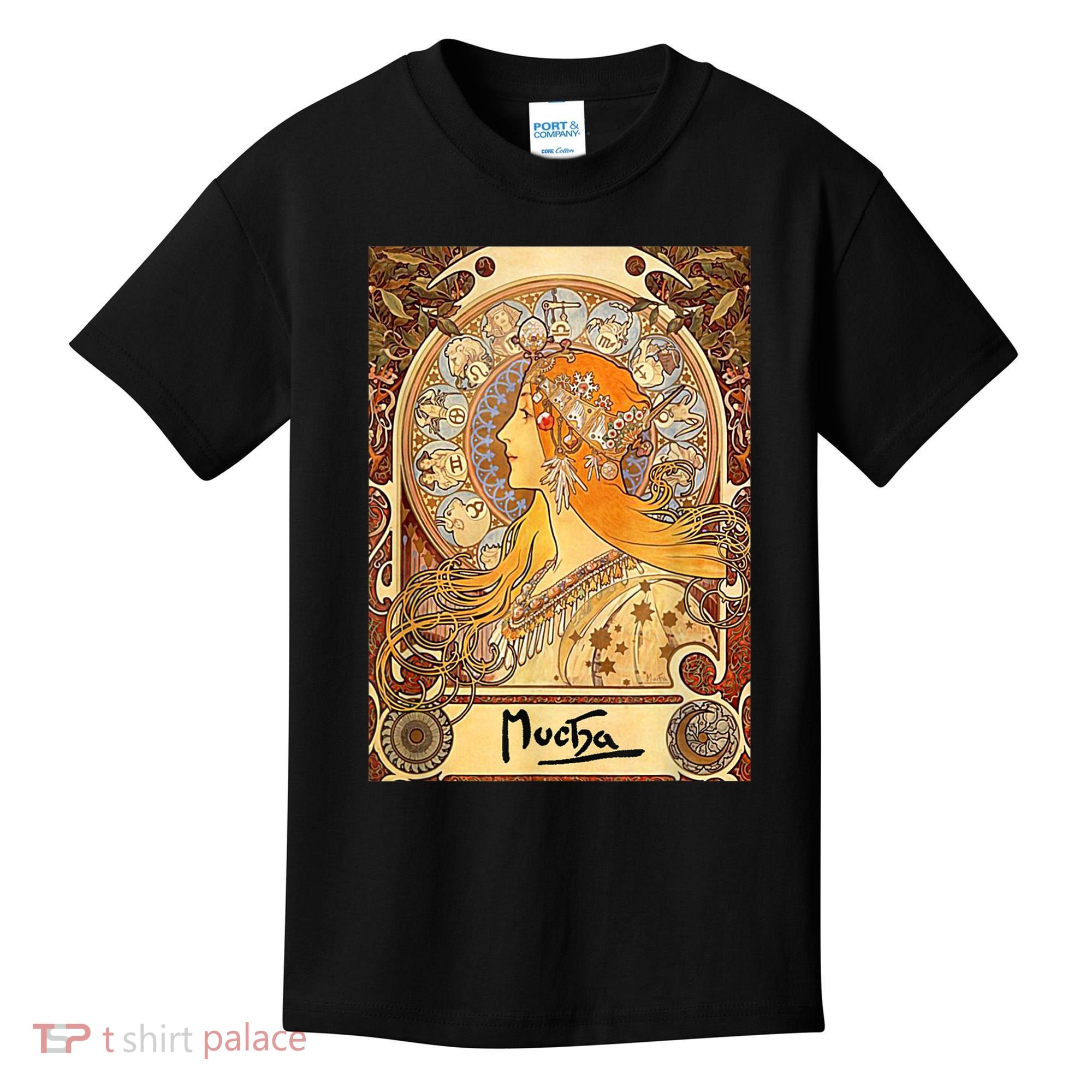 Alphonse Mucha Zodiac Art Nouveau Kids T-Shirt