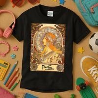 Alphonse Mucha Zodiac Art Nouveau Kids T-Shirt thumb 3
