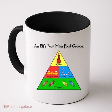 An Elf's Four Main Food Groups Coffee Mug