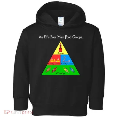 An Elf's Four Main Food Groups Toddler Hoodie