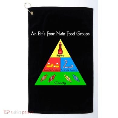 An Elf's Four Main Food Groups Golf Towel
