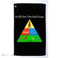 An Elf's Four Main Food Groups Golf Towel thumb 0