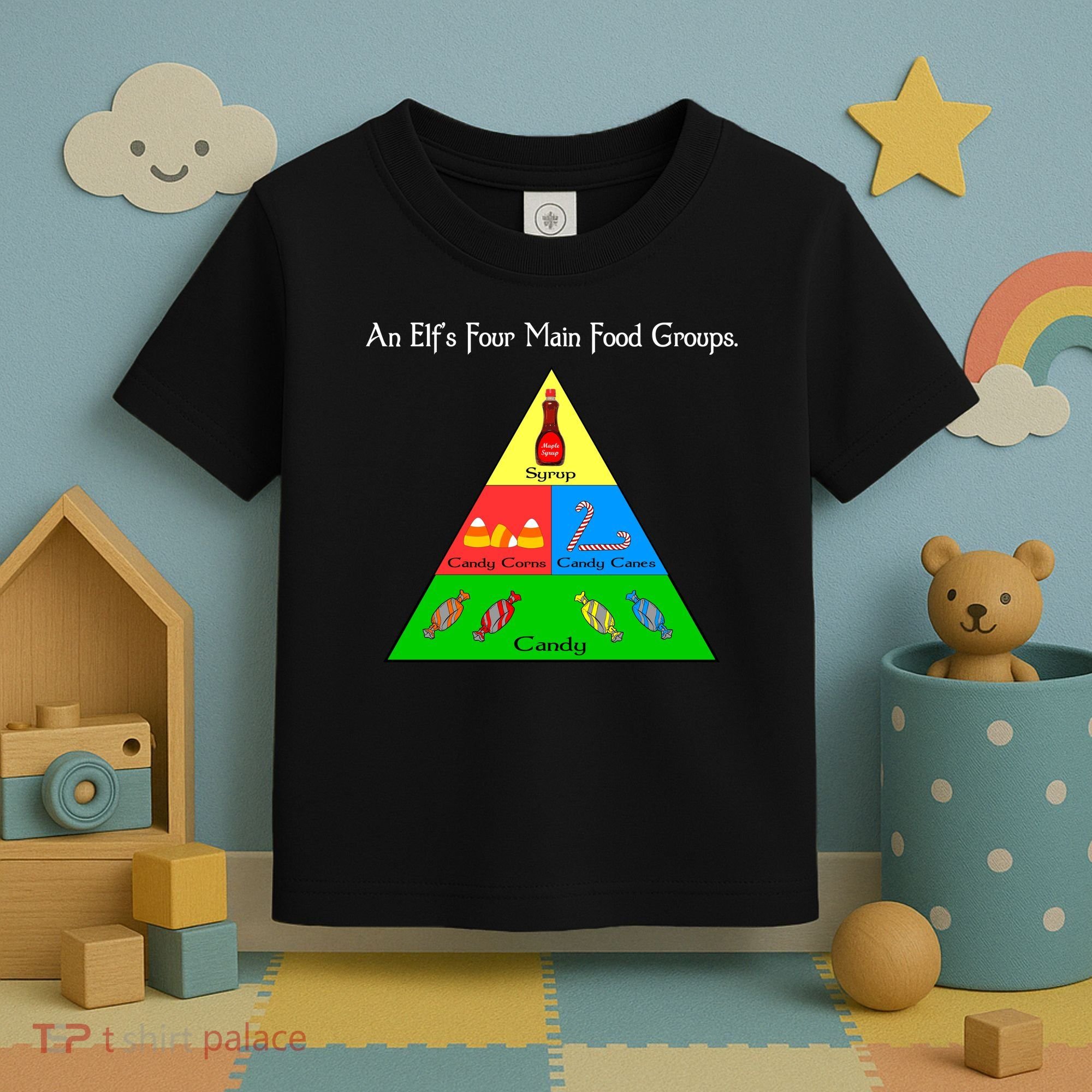 An Elf's Four Main Food Groups Toddler T-Shirt