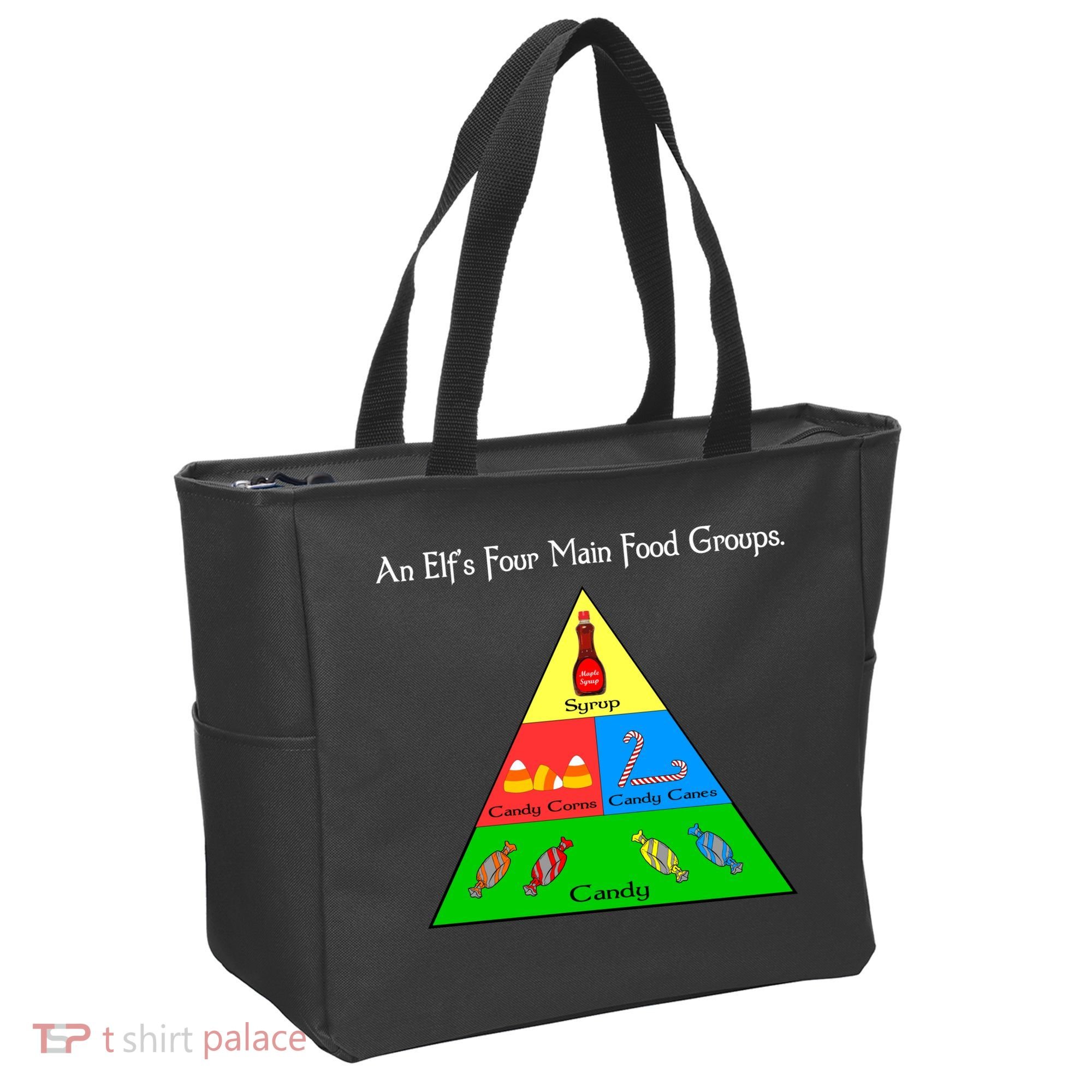 An Elf's Four Main Food Groups Tote Bag