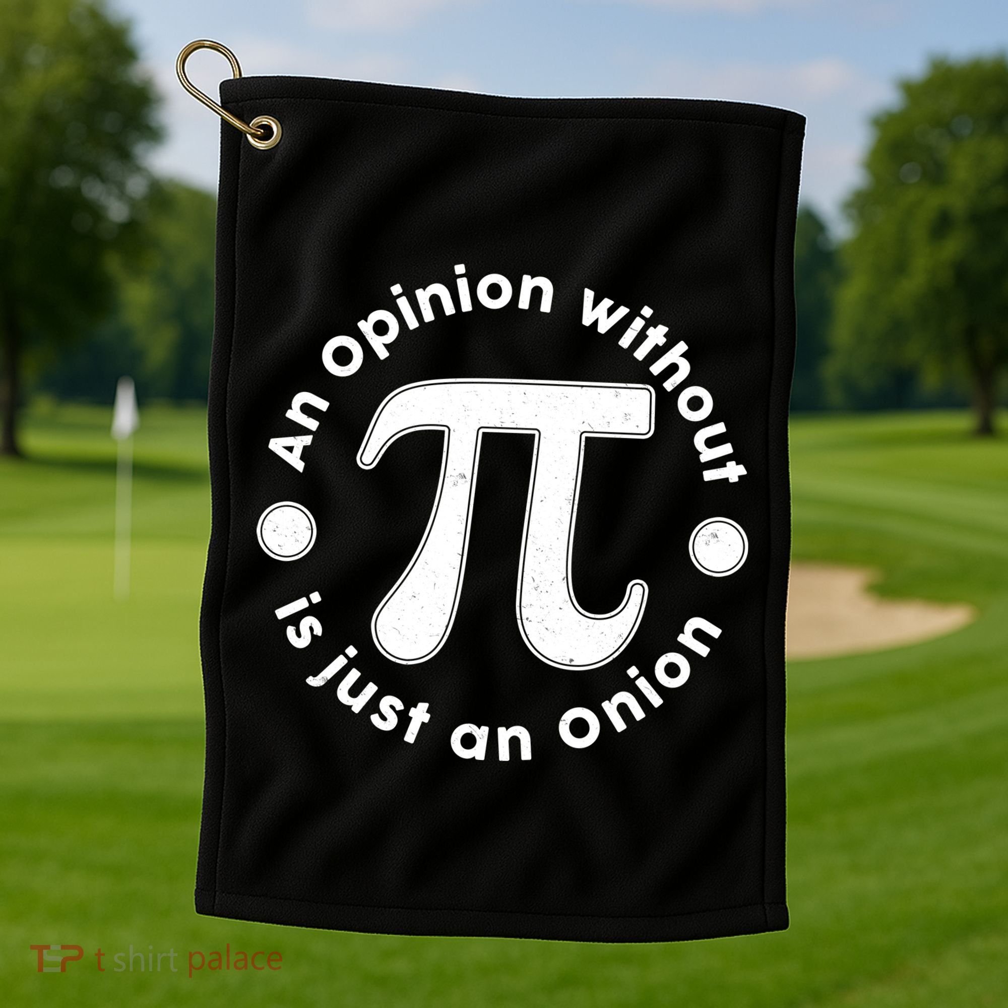 An Opinion Without Pi Is Just An Onion Golf Towel