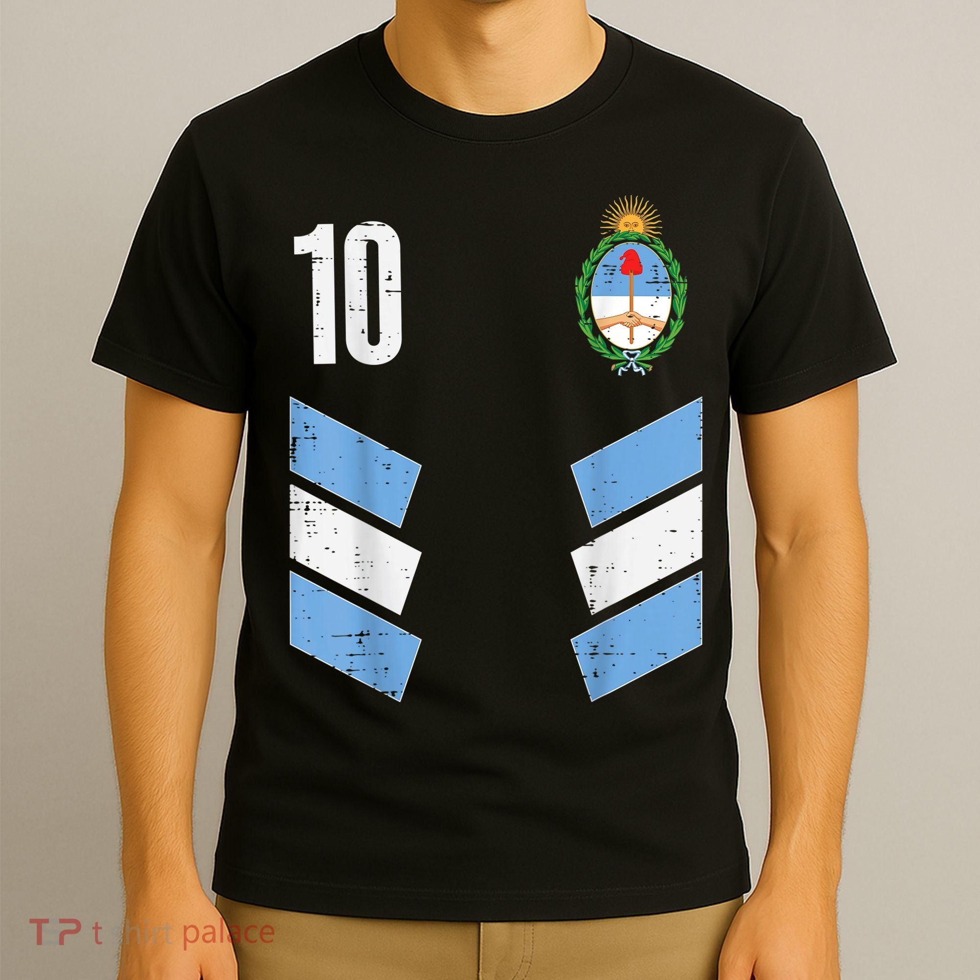 Argentina Number 10 Soccer Fan    Boys Girls T-Shirt