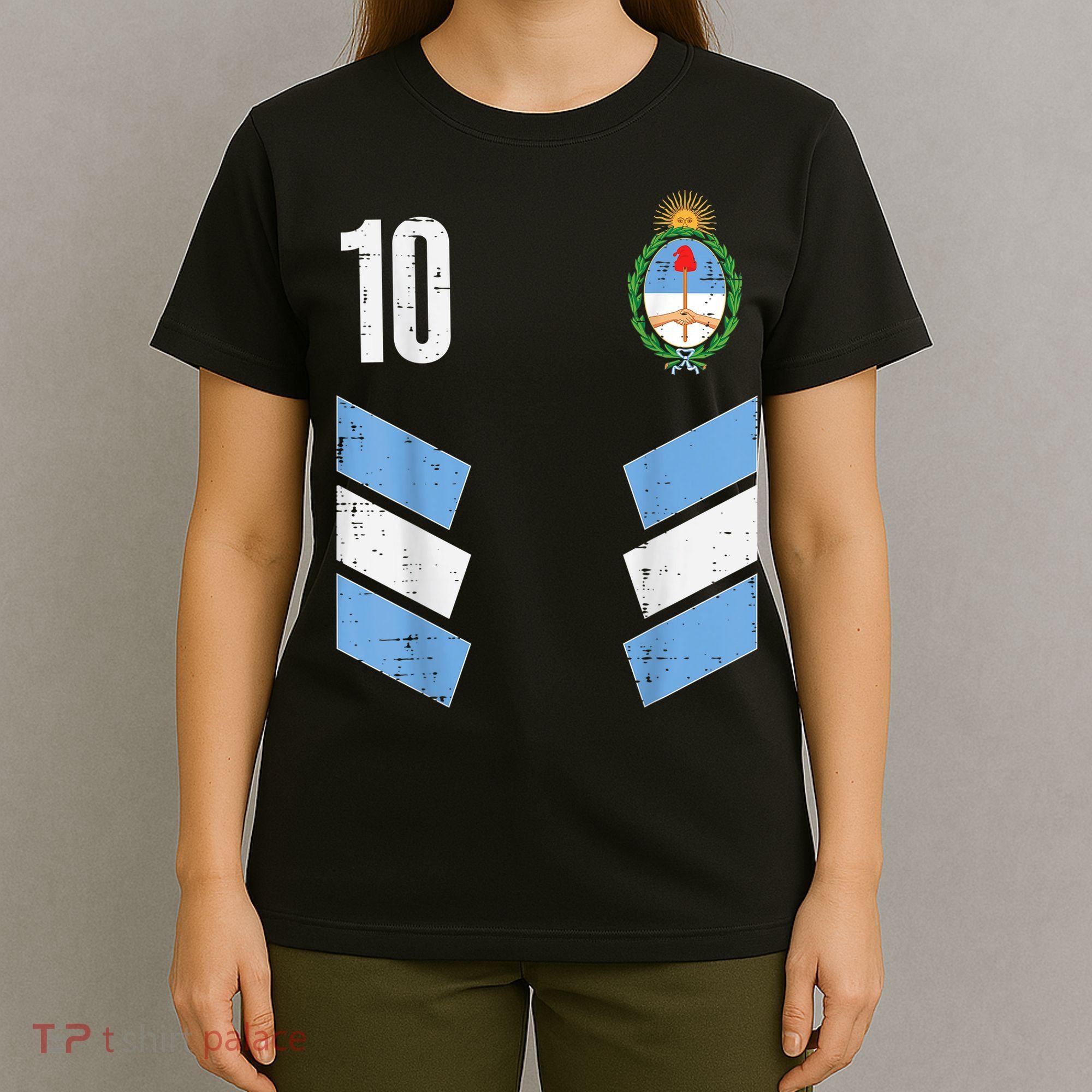 Argentina Number 10 Soccer Fan    Boys Girls T-Shirt