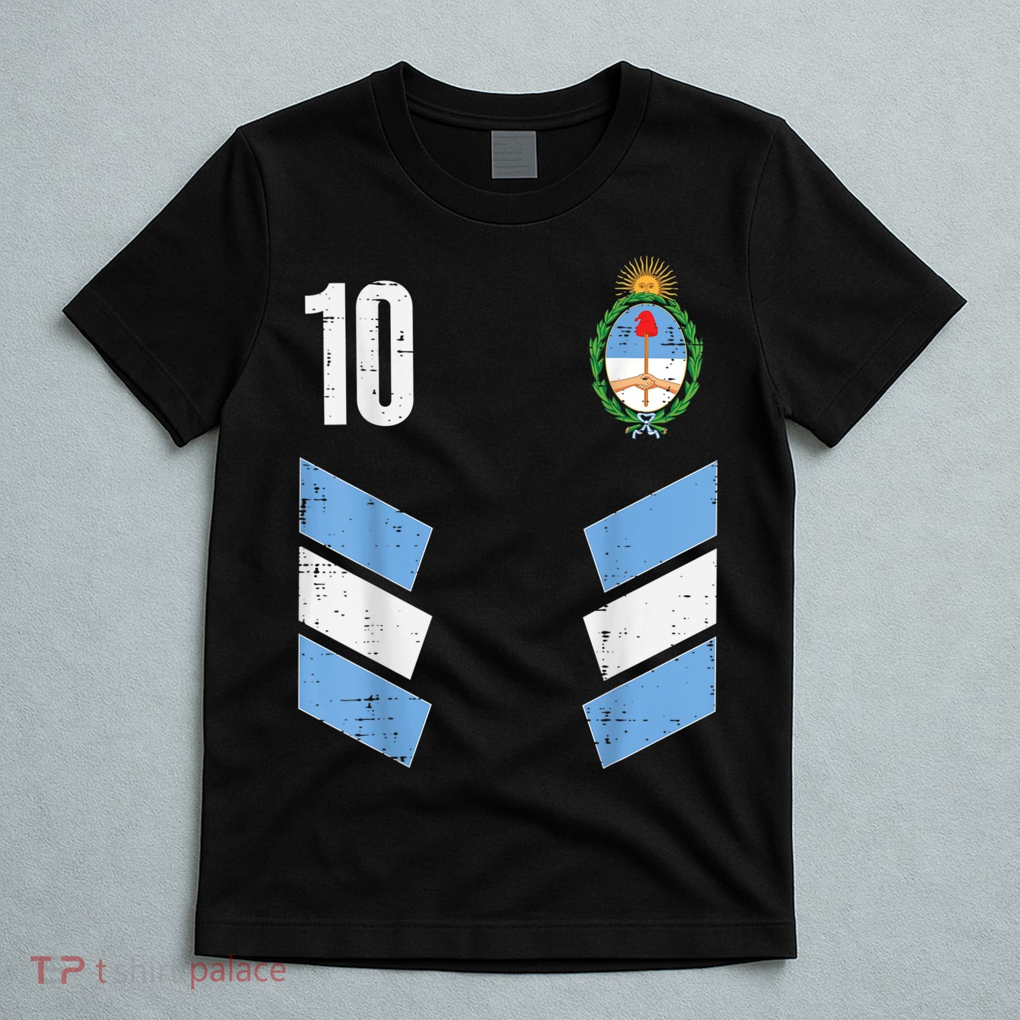 Argentina Number 10 Soccer Fan    Boys Girls T-Shirt