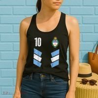 Argentina Number 10 Soccer Fan    Boys Girls Women's Tank Top thumb 2