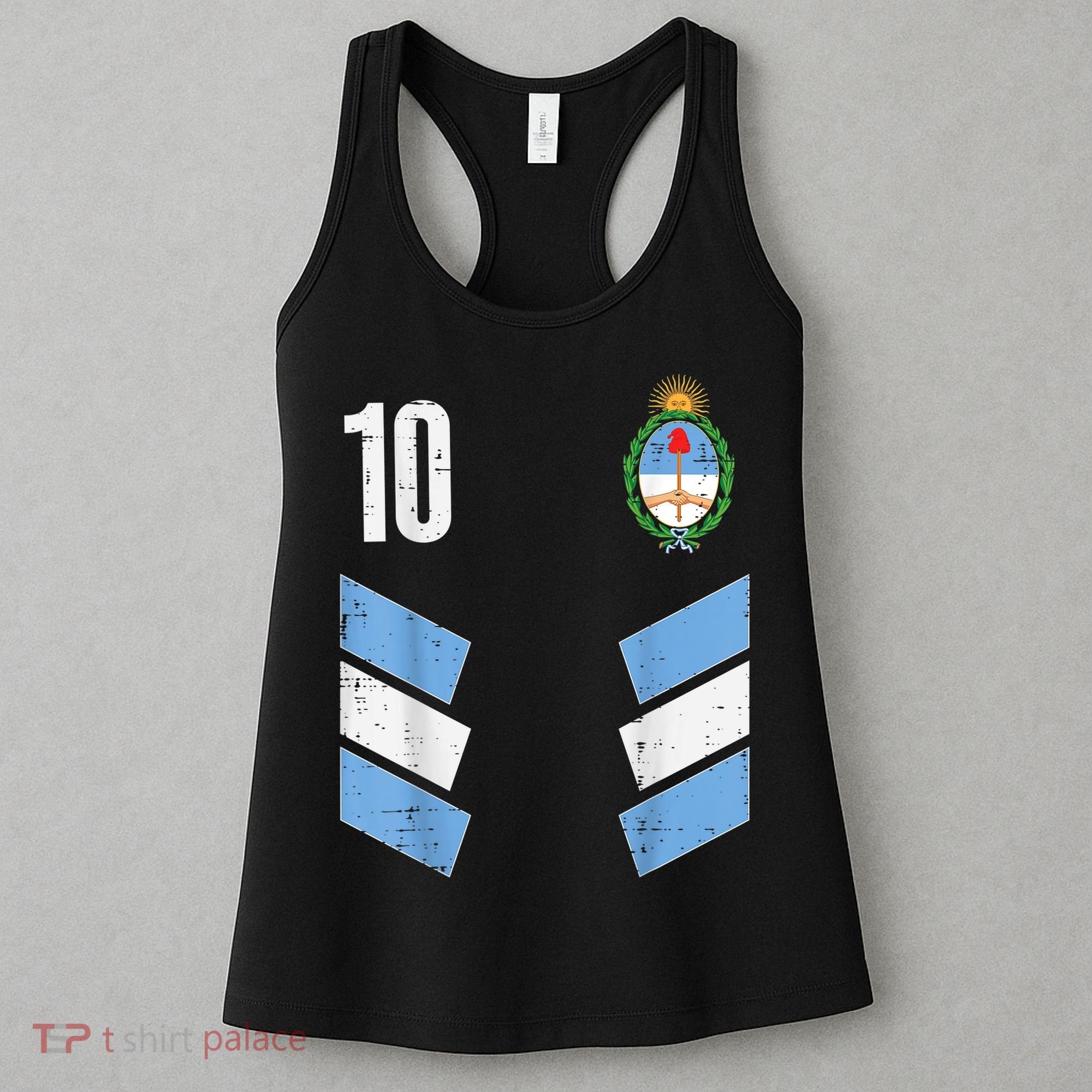 Argentina Number 10 Soccer Fan    Boys Girls Women's Tank Top