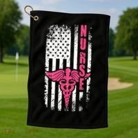 American Nurse Golf Towel thumb 1