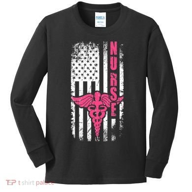 American Nurse Kids Long Sleeve Shirt
