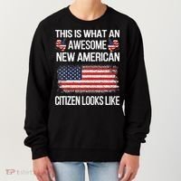 Awesome New American Flag US Citizenship USA US Citizen Women's Sweatshirt thumb 0