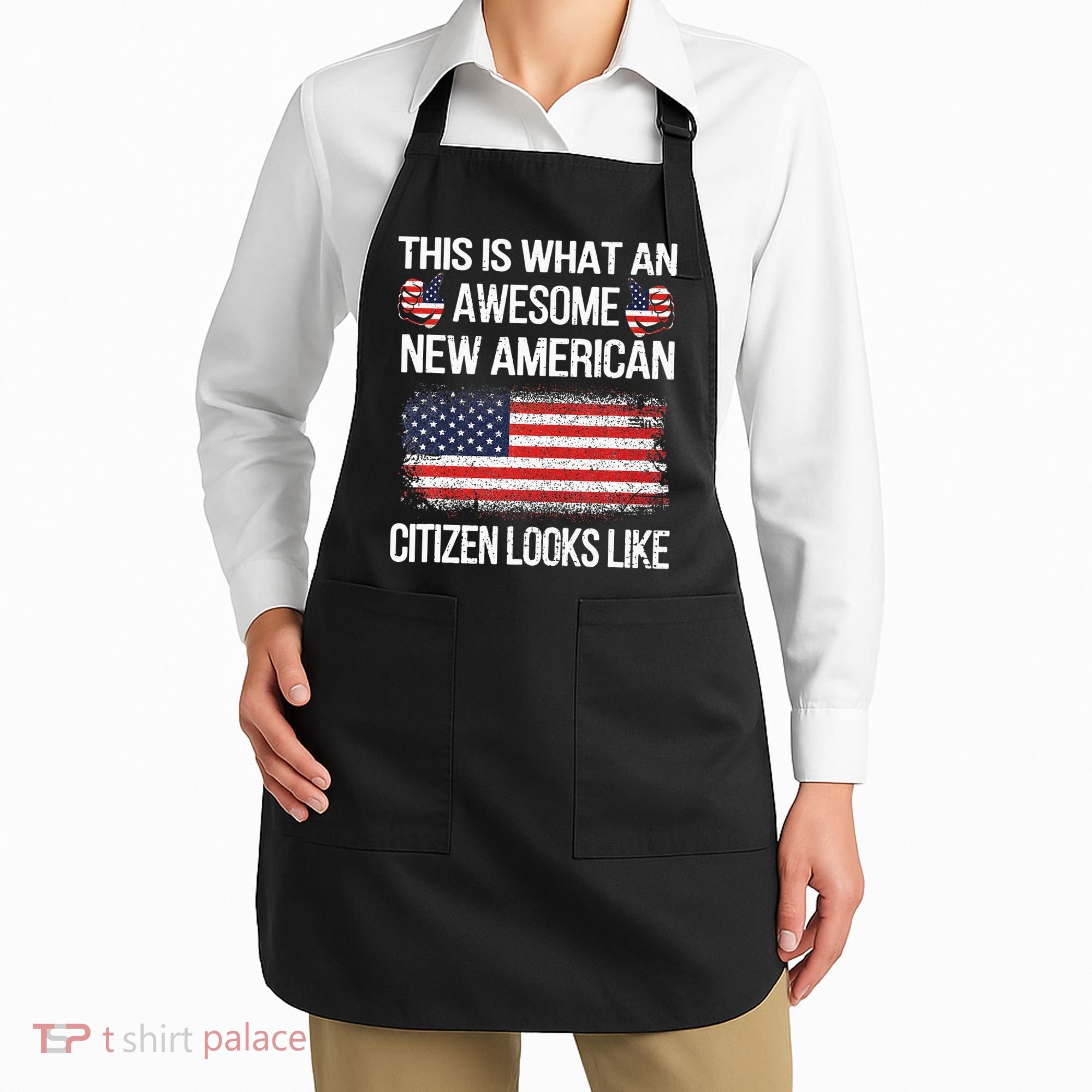 Awesome New American Flag US Citizenship USA US Citizen Apron