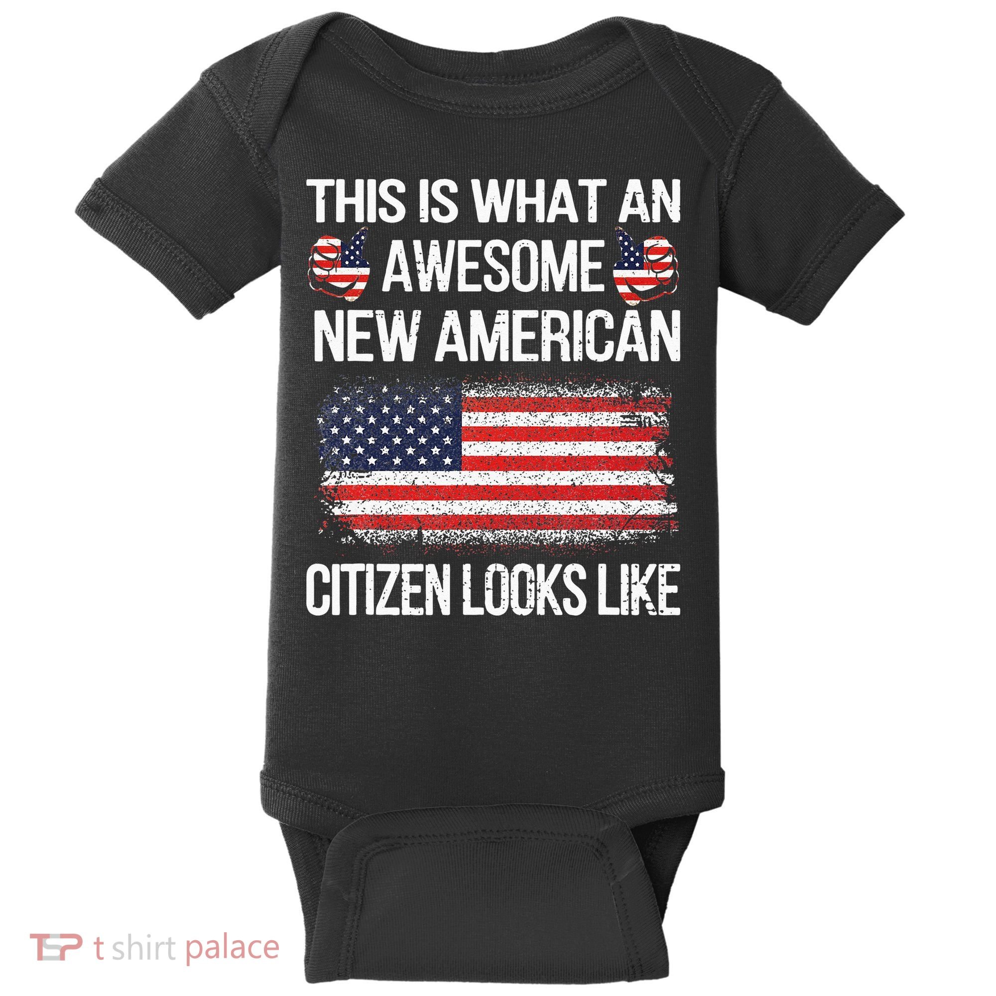 Awesome New American Flag US Citizenship USA US Citizen Baby Bodysuit
