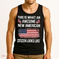 Awesome New American Flag US Citizenship USA US Citizen Tank Top thumb 3