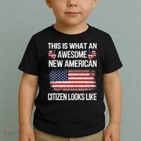 Awesome New American Flag US Citizenship USA US Citizen Toddler T-Shirt thumb 2