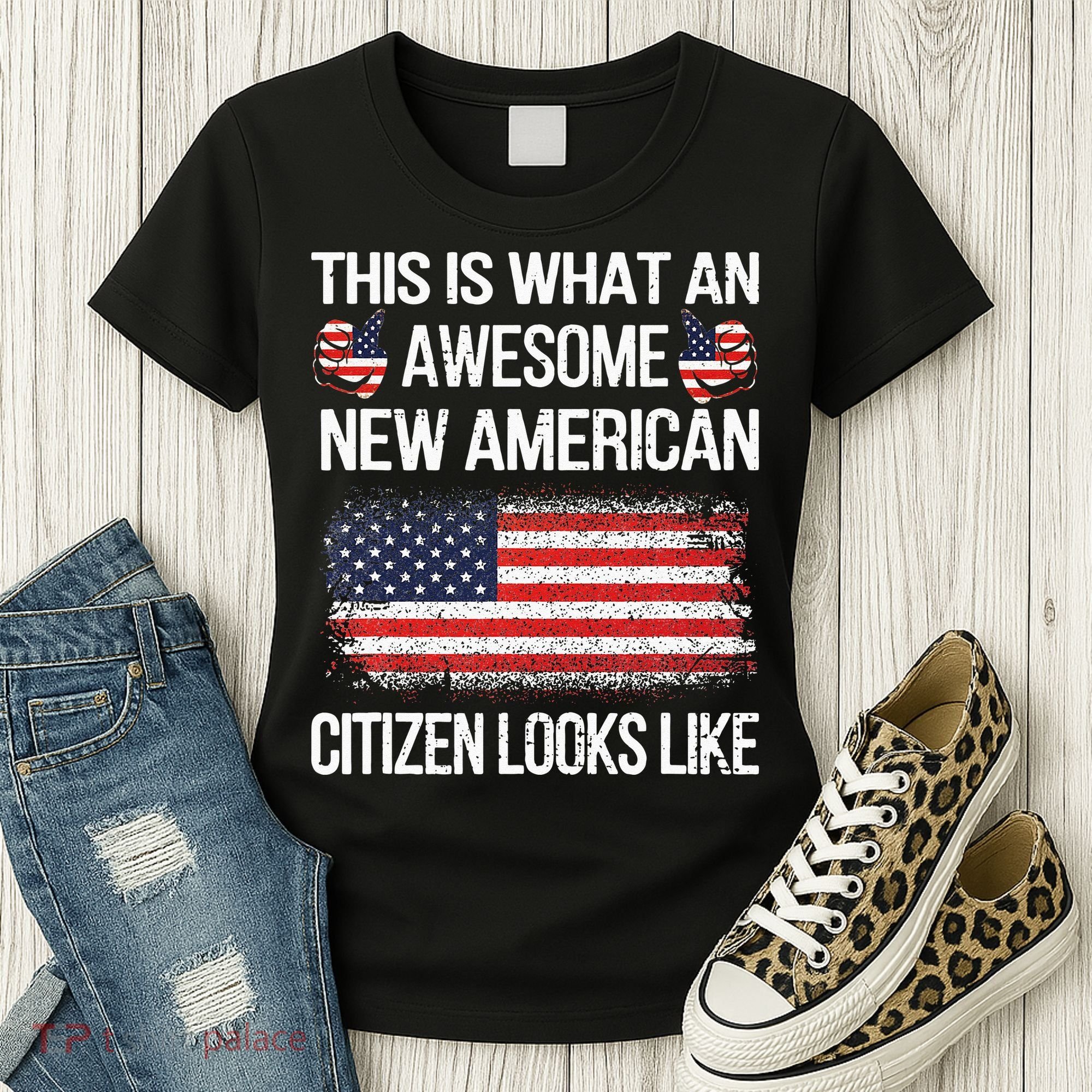 Awesome New American Flag US Citizenship USA US Citizen Women's T-Shirt