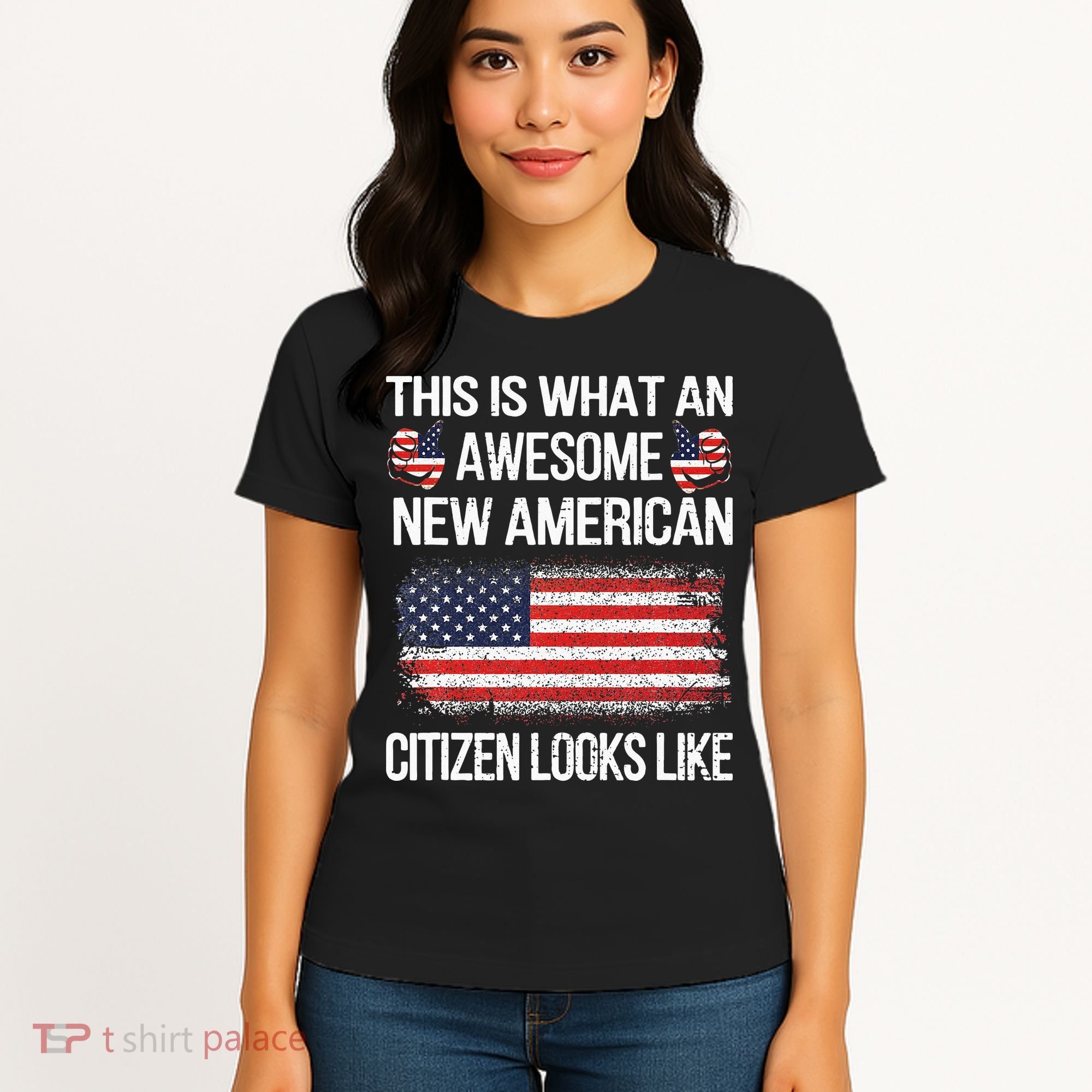 Awesome New American Flag US Citizenship USA US Citizen Women's T-Shirt