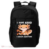 ADHD Neurodiversity Awareness Funny Apparel I Have ADHD I Axolotl Question ADHD Awareness Neurodiver Backpack thumb 0