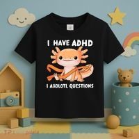 ADHD Neurodiversity Awareness Funny Apparel I Have ADHD I Axolotl Question ADHD Awareness Neurodiver Toddler T-Shirt thumb 3