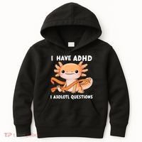 ADHD Neurodiversity Awareness Funny Apparel I Have ADHD I Axolotl Question ADHD Awareness Neurodiver Kids Hoodie thumb 0