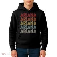 Ariana Name Ariana Retro Kids Hoodie thumb 4