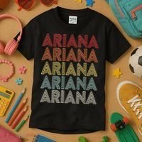 Ariana Name Ariana Retro Kids T-Shirt thumb 3
