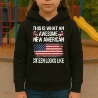 Awesome New American Flag Us Citizenship Usa Us Citizen Kids Hoodie thumb 3